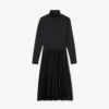 Slim fit jurk met hoge hals voor dames