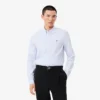 Slim fit katoenen herenoverhemd
