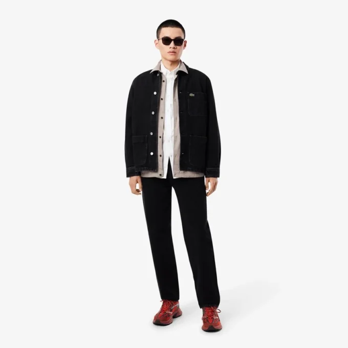 Slim fit katoenen herenoverhemd