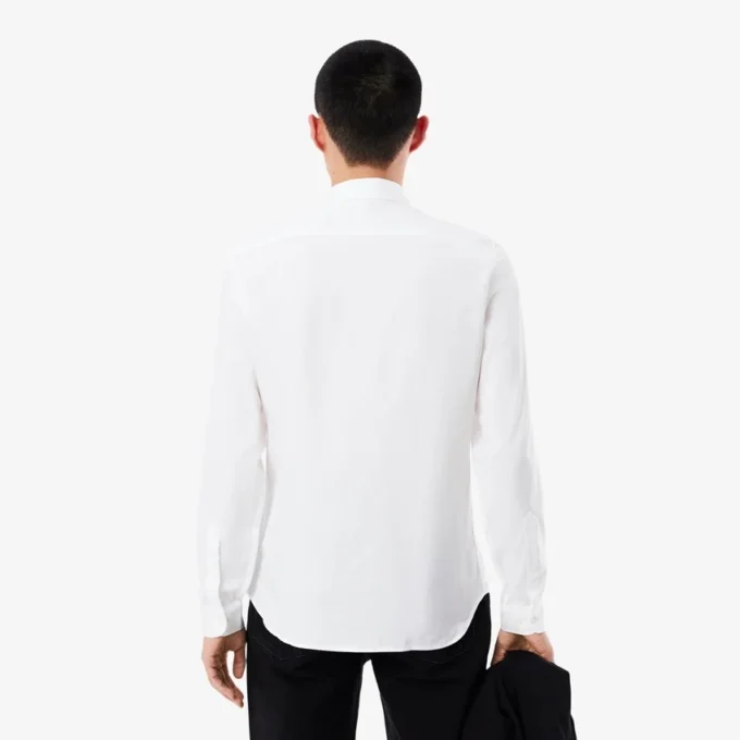 Slim fit katoenen herenoverhemd