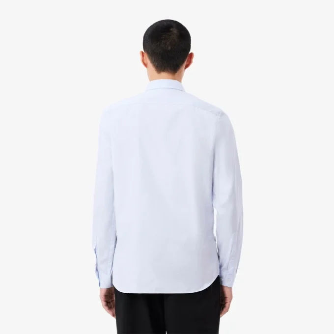 Slim fit katoenen herenoverhemd