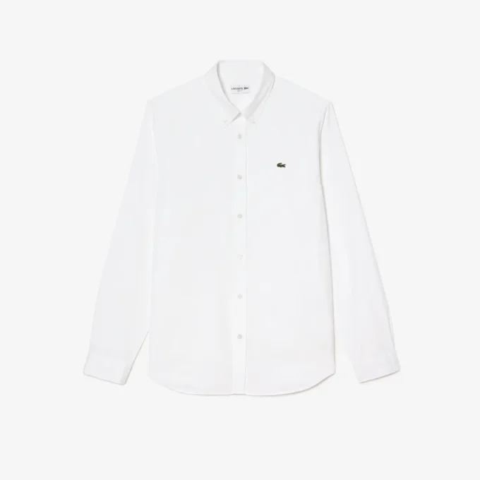 Slim fit katoenen herenoverhemd