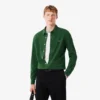 Slim fit katoenen piqué shirt voor heren