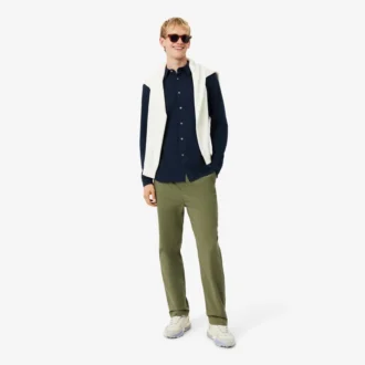 Slim fit katoenen piqué shirt voor heren
