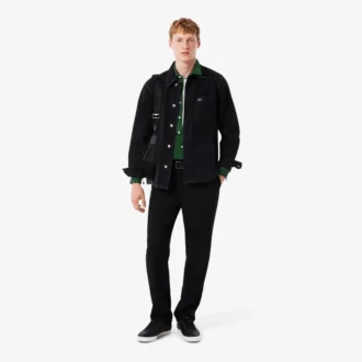 Slim fit katoenen piqué shirt voor heren