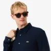 Slim fit katoenen piqué shirt voor heren