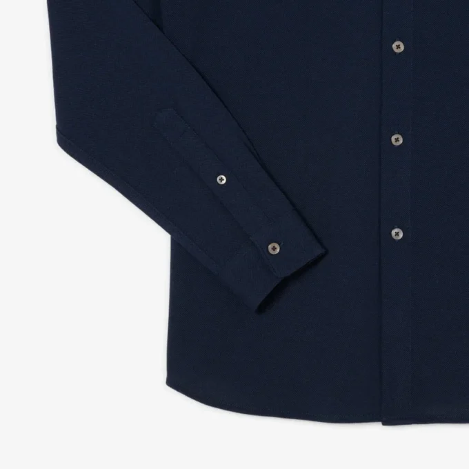 Slim fit katoenen piqué shirt voor heren
