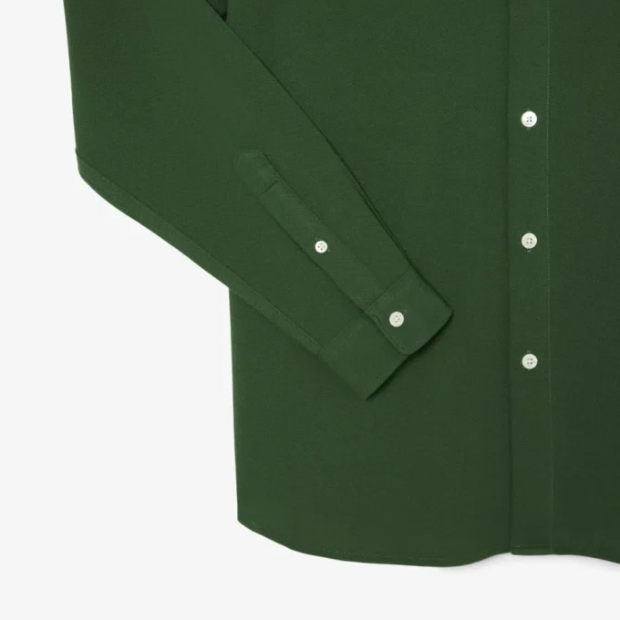 Slim fit katoenen piqué shirt voor heren