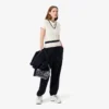 Slim fit L.12.D geribd katoenen poloshirt voor dames