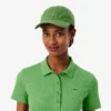 Slim fit L.12.D geribd katoenen poloshirt voor dames