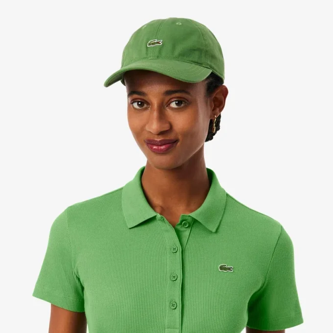 Slim fit L.12.D geribd katoenen poloshirt voor dames
