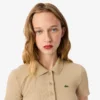 Slim fit L.12.D geribd katoenen poloshirt voor dames