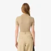 Slim fit L.12.D geribd katoenen poloshirt voor dames