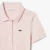 Slim fit L.12.D geribd katoenen poloshirt voor dames