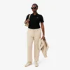 Slim fit L.12.D geribd katoenen poloshirt voor dames