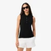 Slim fit L.12.D mouwloze stretchpolo voor dames