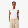 Slim fit L.12.D mouwloze stretchpolo voor dames