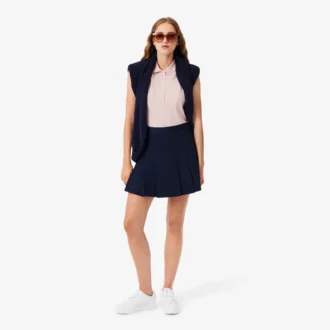 Slim fit L.12.D mouwloze stretchpolo voor dames