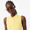 Slim fit L.12.D mouwloze stretchpolo voor dames