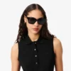 Slim fit L.12.D mouwloze stretchpolo voor dames