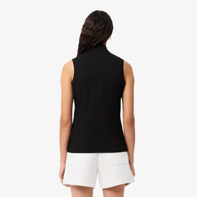Slim fit L.12.D mouwloze stretchpolo voor dames