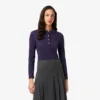 Slim fit L.12.D stretch mini piqué Polo voor dames