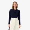 Slim fit L.12.D stretch mini piqué Polo voor dames