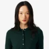 Slim fit L.12.D stretch mini piqué Polo voor dames