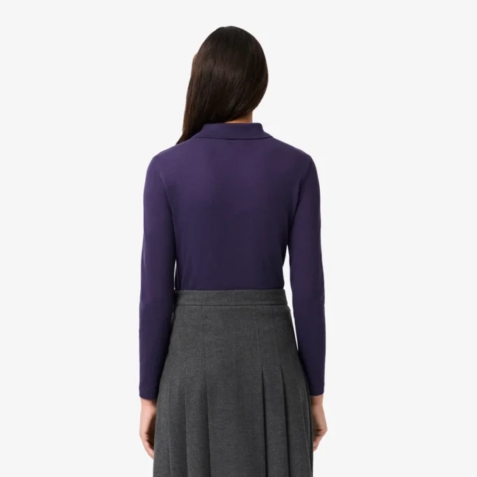 Slim fit L.12.D stretch mini piqué Polo voor dames
