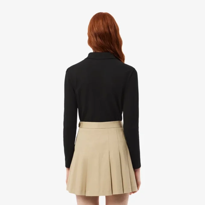 Slim fit L.12.D stretch mini piqué Polo voor dames