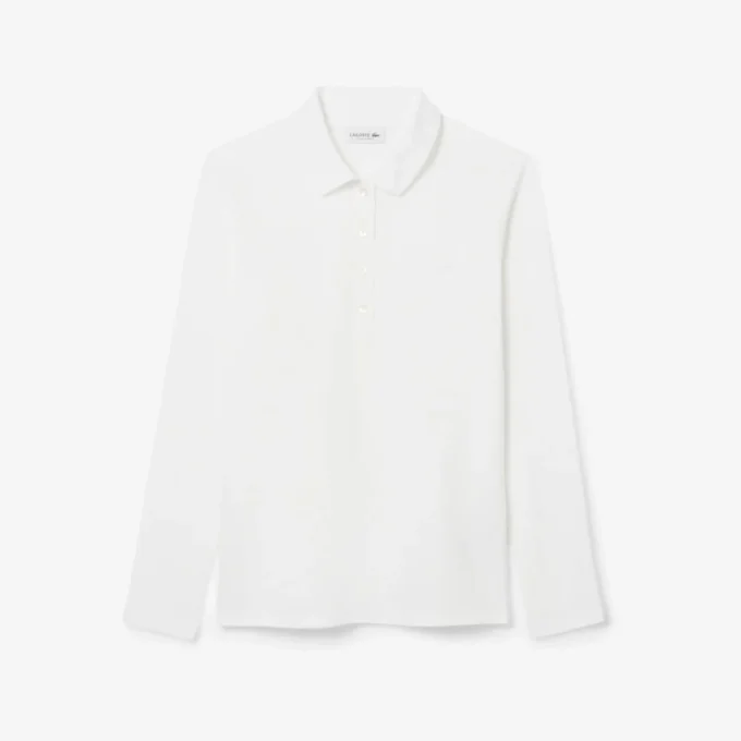 Slim fit L.12.D stretch mini piqué Polo voor dames