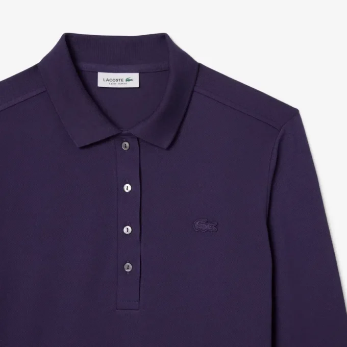 Slim fit L.12.D stretch mini piqué Polo voor dames