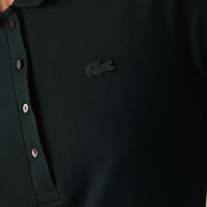 Slim fit L.12.D stretch mini piqué Polo voor dames