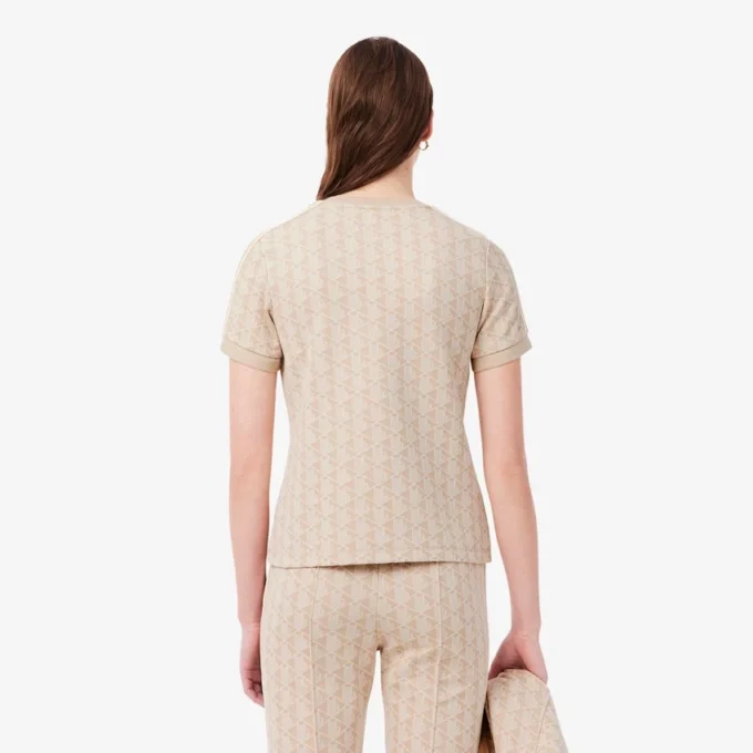 Slim fit Monogram T-shirt voor dames