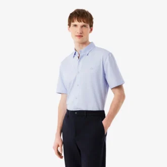 Slim fit overhemd met korte mouwen