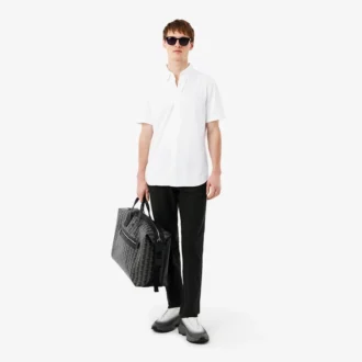 Slim fit overhemd met korte mouwen