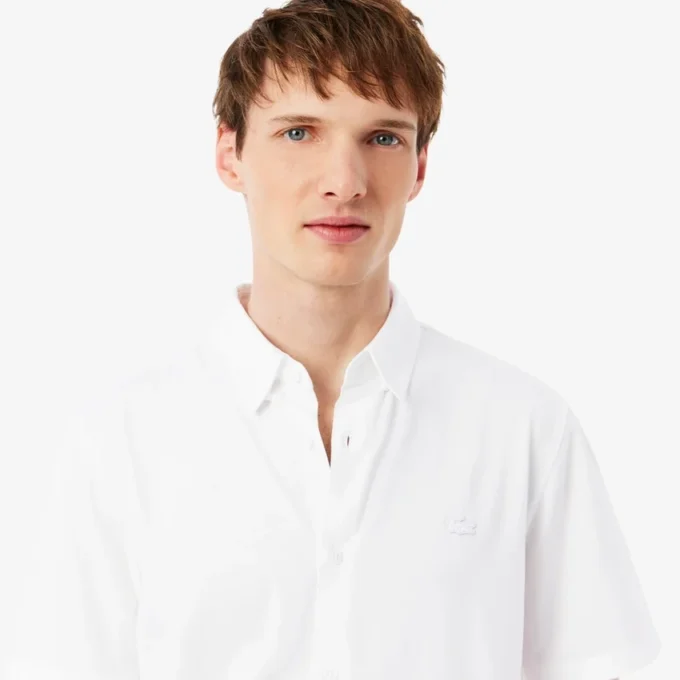 Slim fit overhemd met korte mouwen