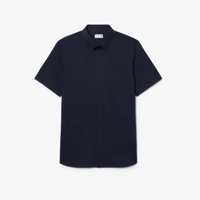 Slim fit overhemd met korte mouwen