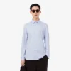 Slim fit overhemd van katoenmix