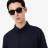 Slim fit overhemd van katoenmix
