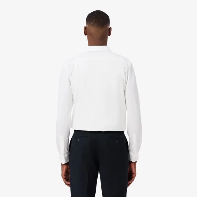 Slim fit overhemd van katoenmix