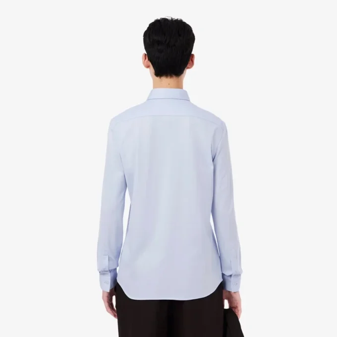 Slim fit overhemd van katoenmix