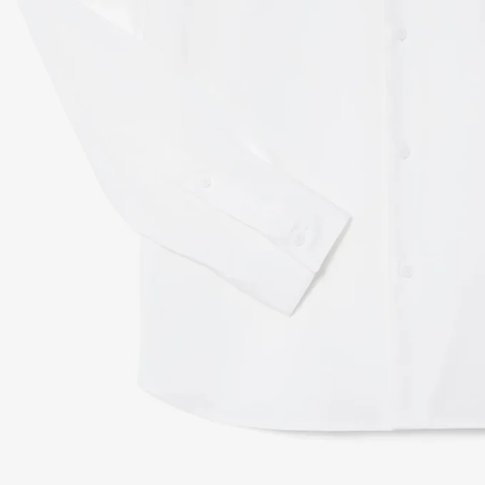 Slim fit overhemd van katoenmix