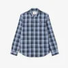 Slim fit overhemd van stretchpopeline met ginghamprint Slim fit overhemd van stretchpopeline met ginghamprint