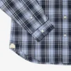 Slim fit overhemd van stretchpopeline met ginghamprint Slim fit overhemd van stretchpopeline met ginghamprint