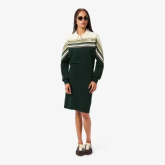 Slim fit piquéjurk voor dames, gemaakt in Frankrijk