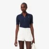 Slim fit Pointelle L.12.D-Polo voor dames