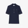 Slim fit Pointelle L.12.D-Polo voor dames