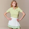 Slim fit Pointelle L.12.D-Polo voor dames