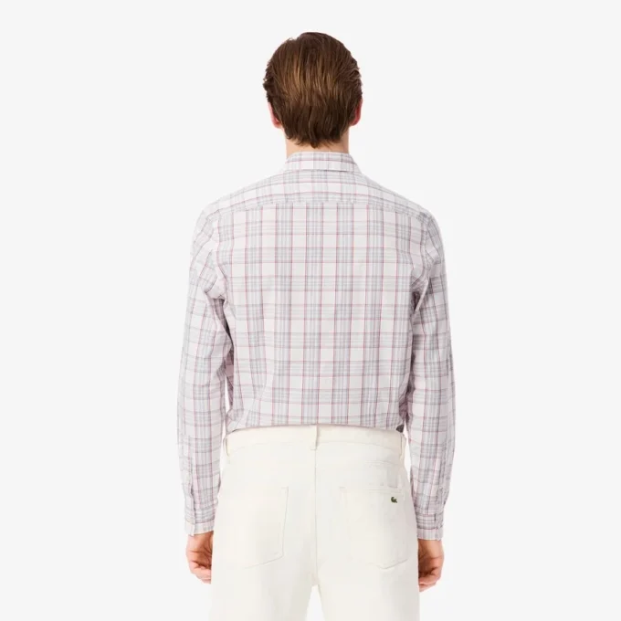 Slim fit stretch geruit herenoverhemd Slim fit stretch geruit herenoverhemd